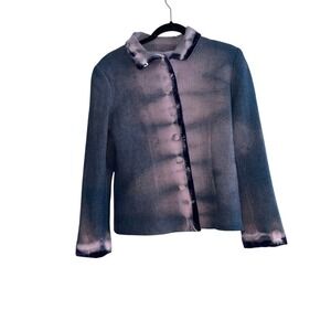 Paule Vasseur Purple Pink Blazer Sz 42 | Luxury Designer Tailored Statement